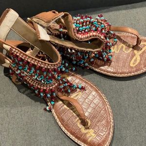 Sam Edelman beaded sandals.